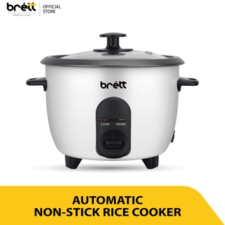 Brett Automatic Rice Cooker 1L (5 Cups) With Removable Nonstick Pot and Keep Warm Function White
