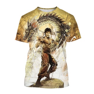 Movie Star Bruce Lee 3D Print Casual T-Shirt Fashion Men Women Short Sleeve Top