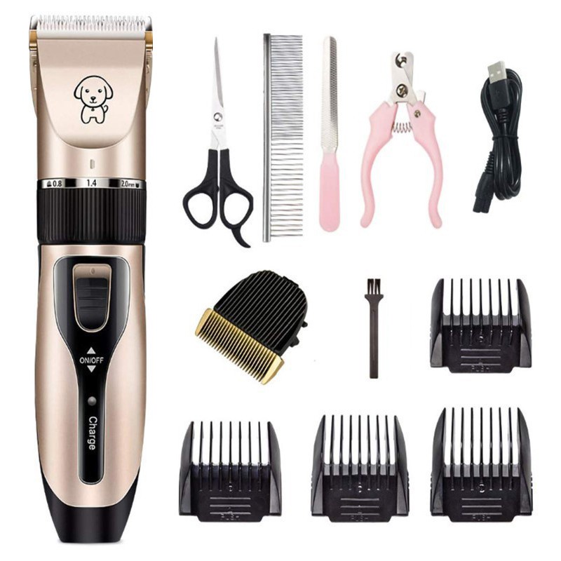 Professional Rechargeable Pet Cat Dog Hair Razor Trimmer Grooming Kit Electrical Clipper Shaver Set #9