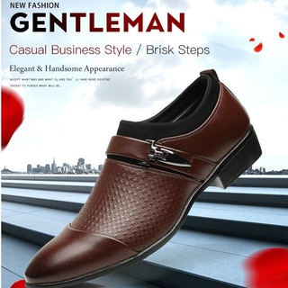 Men's new business casual fashion single shoes large size pointed leather shoes
