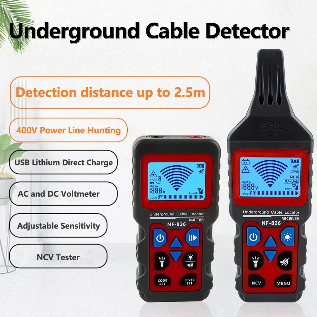 NOYAFA NF-826 Underground Cable Tester Locator Line Tracker Portable ...