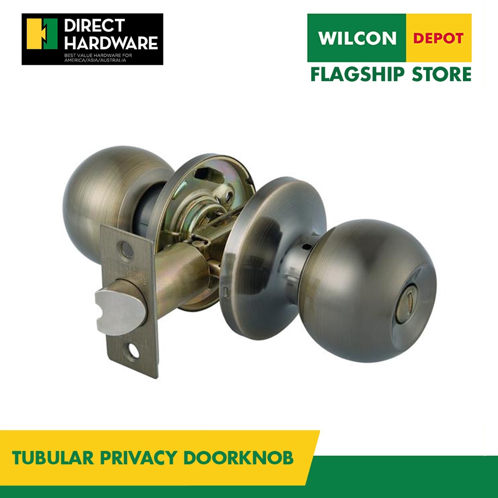 DIRECT HARDWARE Tubular Door Knob Lock TL 607BKAB by Wilcon Depot