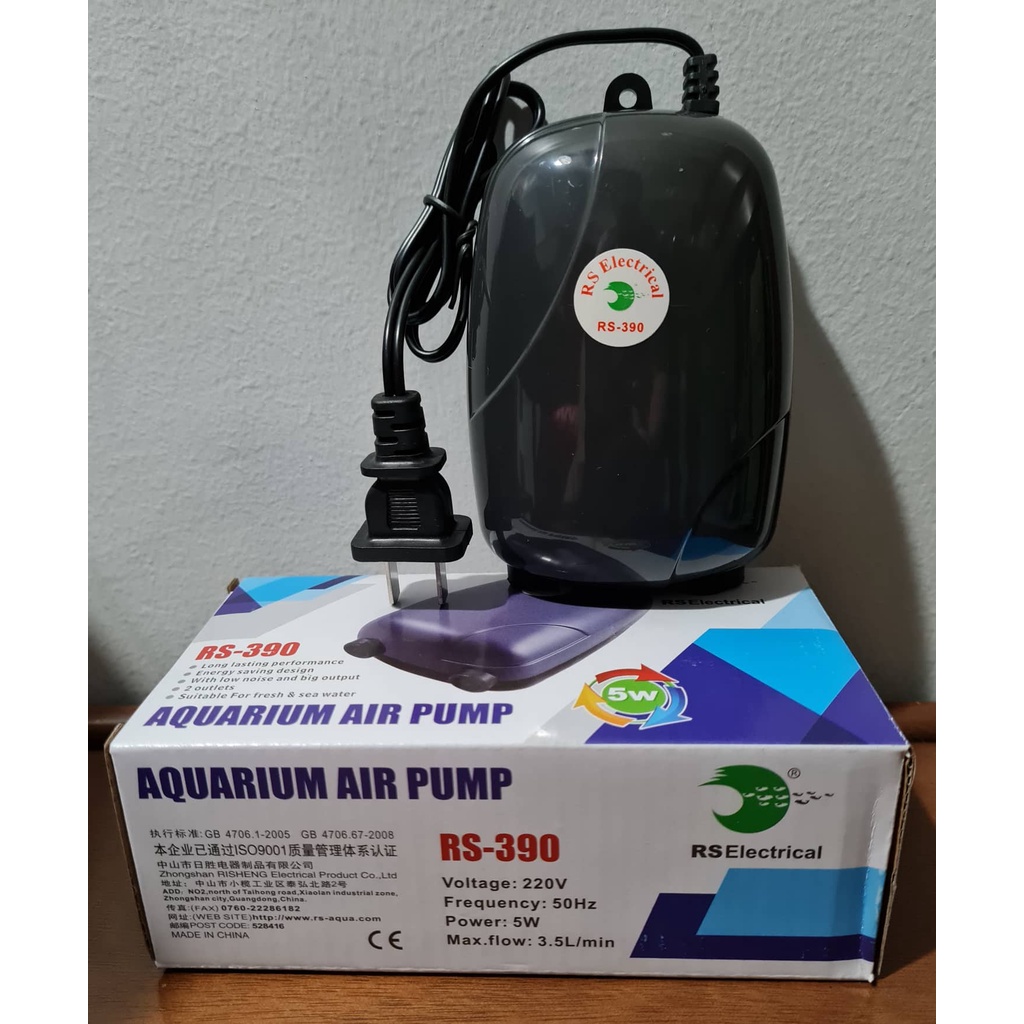 Aquarium Air Pump RS Electrical Single Double Aquarium Fish Oxygen ...