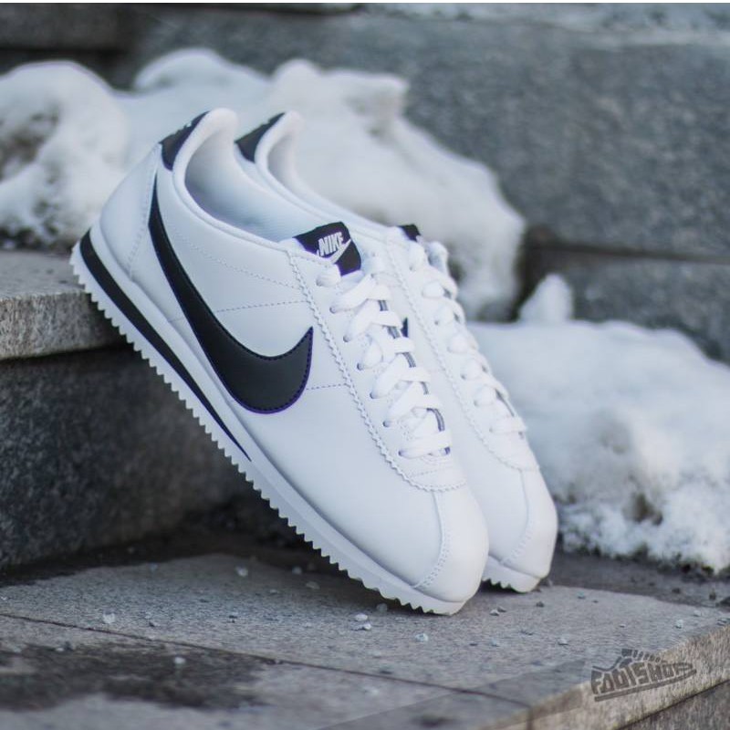 nike cortez men black and white