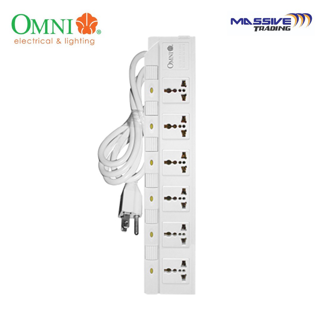 Omni Extension Cord Set With Individual Switch 6 Gang Wed 360 Shopee Philippines