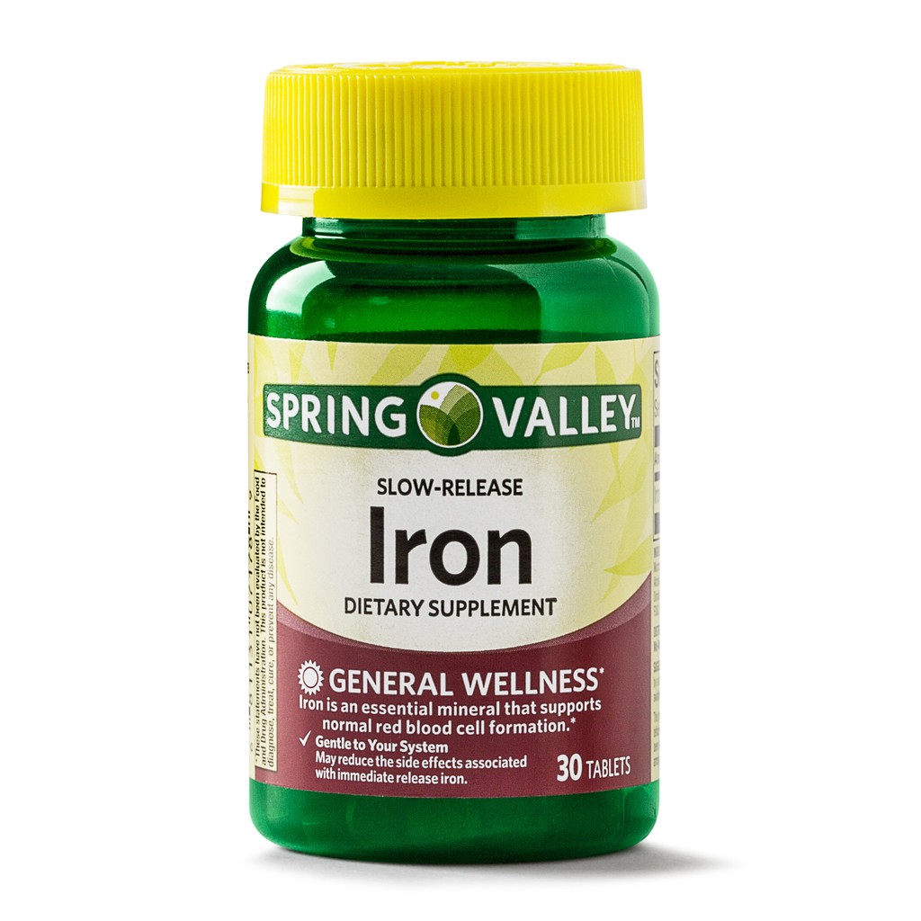 Spring Valley Iron Supplement Slow Release Tablets 45 Mg 30 Count Shopee Philippines