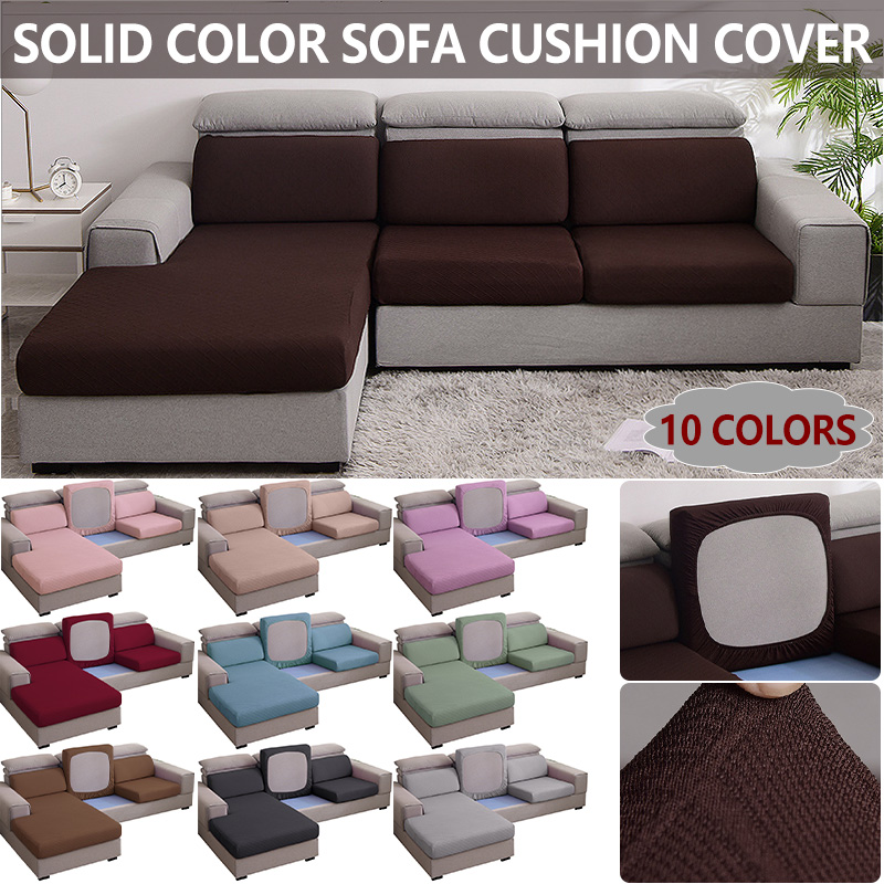 1PCS Solid Color Sofa Seat Cushion Cover For Pets Kids Elastic Cover Funiture Protector Washable Removable Couch Slipcover