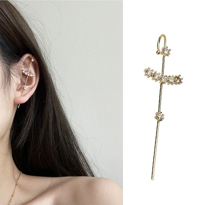 Ear Wrap Crawler Hook Earrings for Women Surround Auricle Diagonal Stud