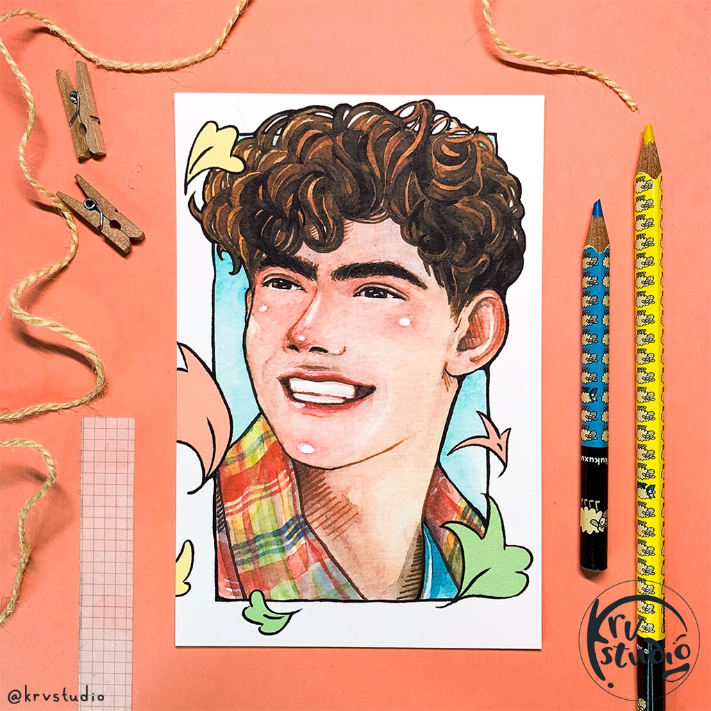 charlie-spring-portrait-postcard-heartstopper-series-fanart-by