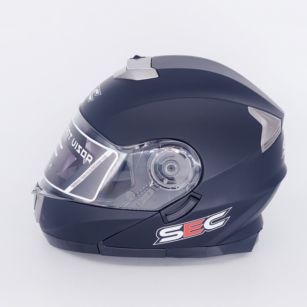 SEC 00857 Modular dual Visor Helmet Impulse Matte Black Shopee