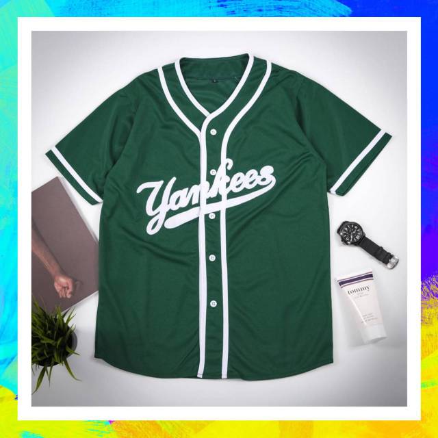 baseball jersey green