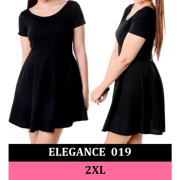 plain black skater dress