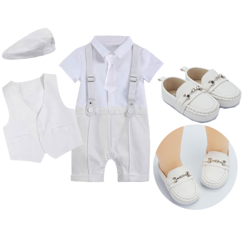 New Born Christening Clothes for Baby Boy Birthday Terno Set with