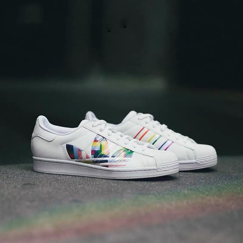 rainbow shell toe adidas