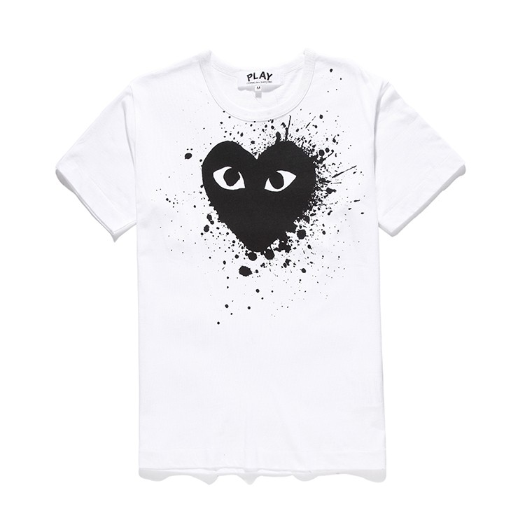 cdg play black heart t shirt