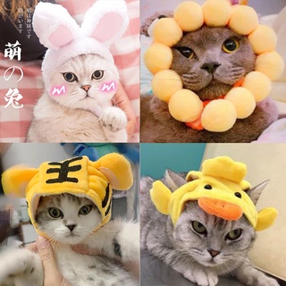 COD∋✁Douyin the same cat headgear cute rabbit ears Christmas hat cat rabbit Christmas dress pet cat