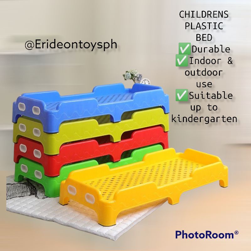 CHILDRENS PLASTIC GARDEN BED/ INDOOR AND OUTDOOR BED/ PLASTIC BED