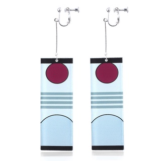 Anime Surrounding Ghost Killing Blade Acrylic Ear Clip Earrings No Ear Hole Kitchen Door Tanjiro Same Style #8