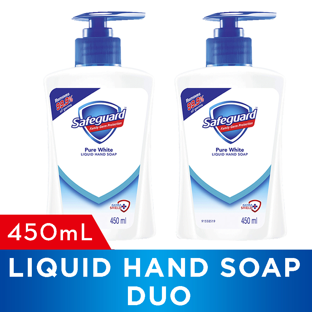 Safeguard Pure White Liquid Hand Soap (450mL) Duo Shopee Philippines