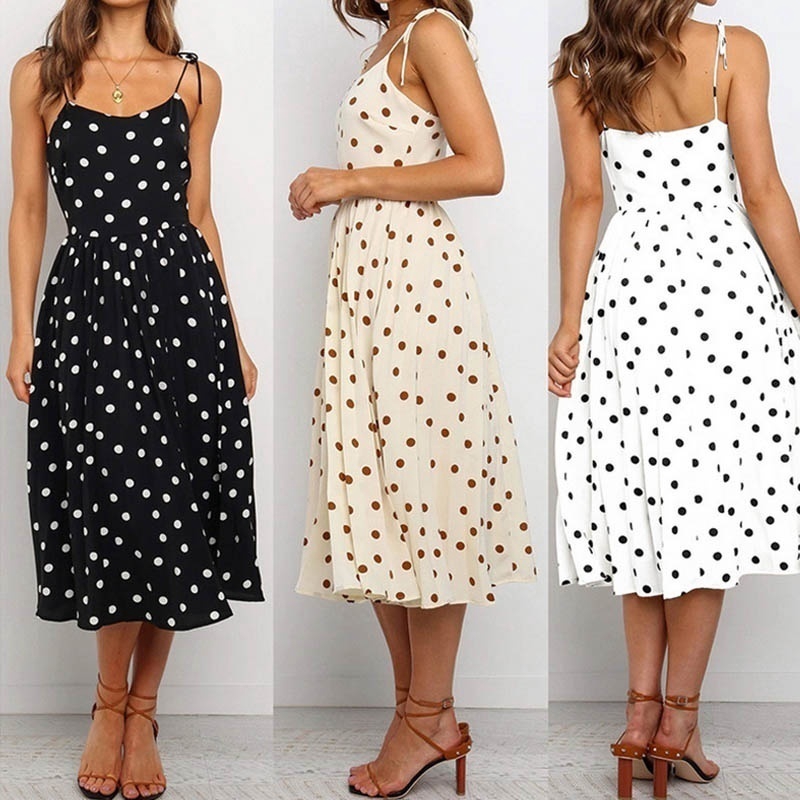 polka dot strap dress