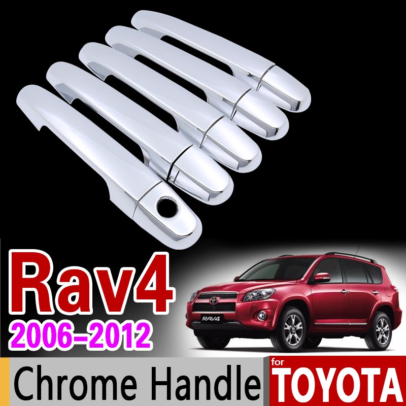 Accessories Chrome Smart Door Handle Bowl Covers For 2006-2012 Toyota RAV4