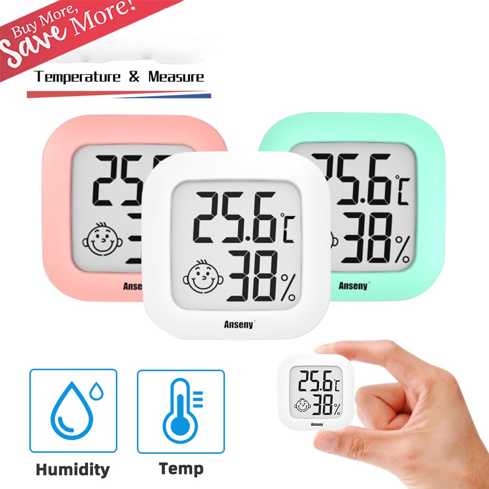 Thermometer Hygrometer Mini LCD Digital Temperature Humidity Meter Detector Indoor Room