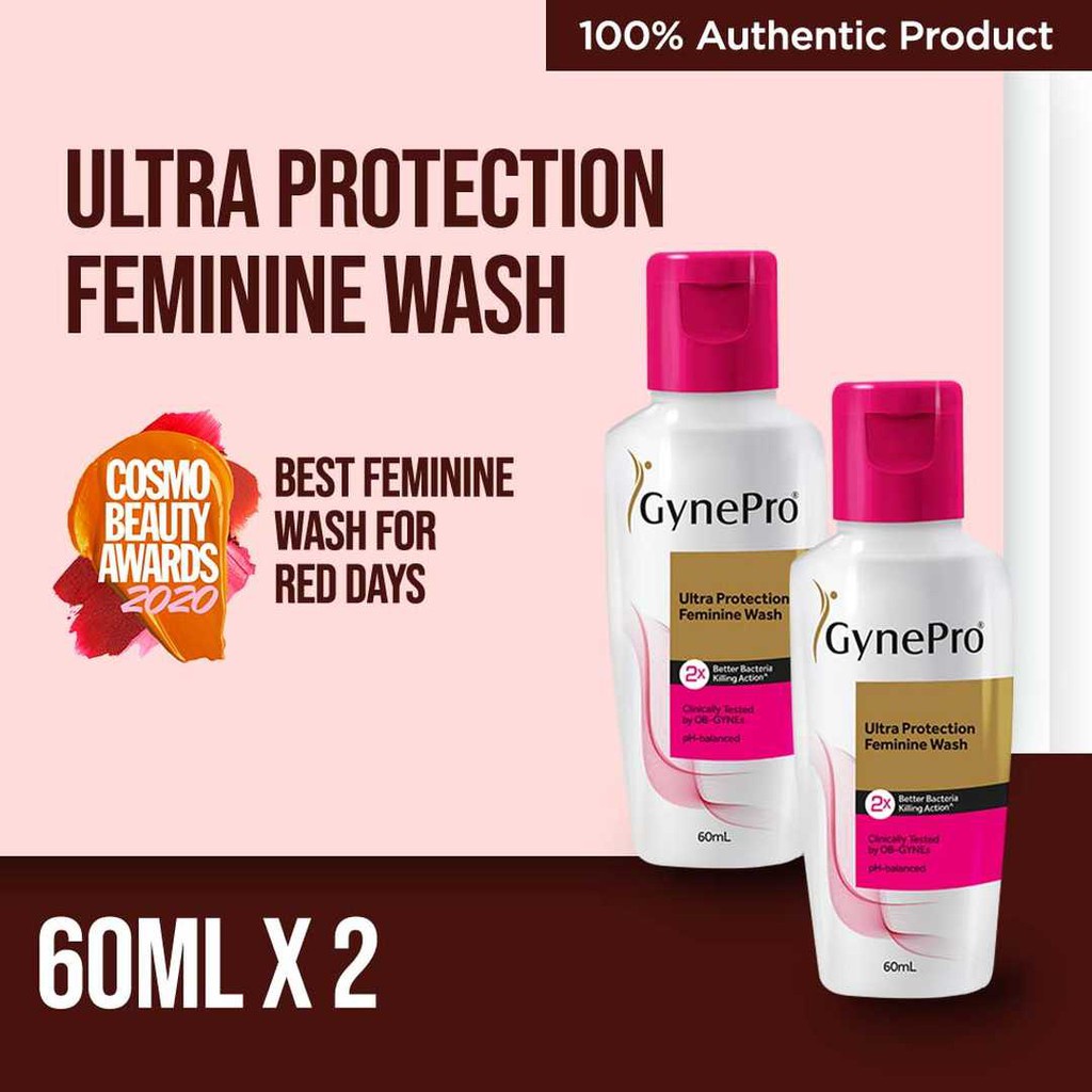 GynePro Ultra Protection Feminine Wash 60mL x 2 Shopee Philippines