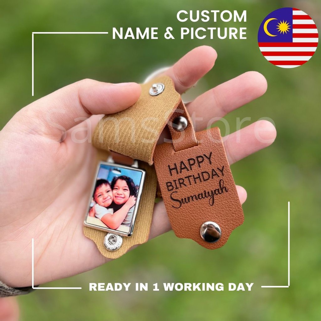 DIY Keychain nama dan cetak gambar custom Keychain name & print picture