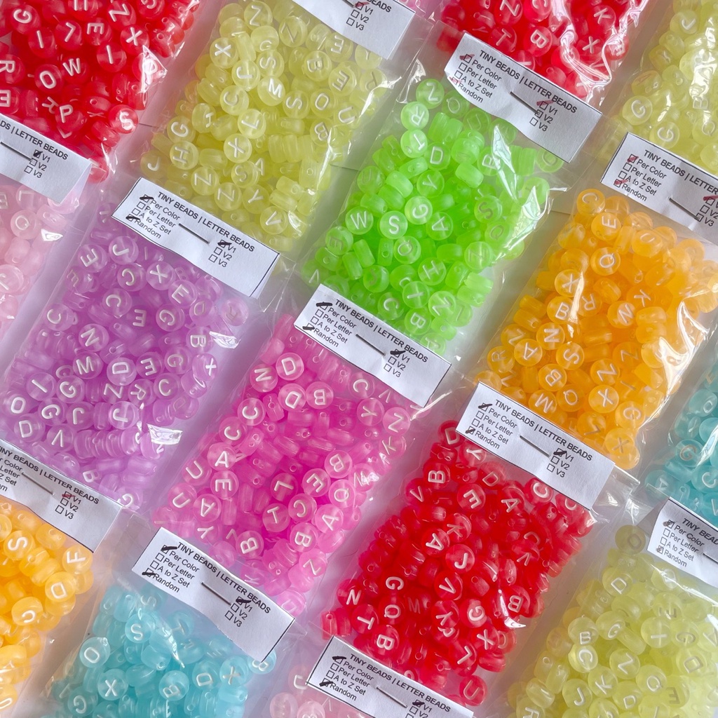 Round Pastel Frosted Letter Beads, Random 100pcs Shopee Philippines