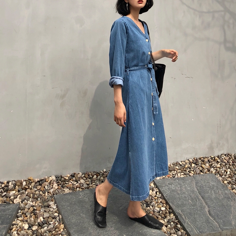 denim coat dress