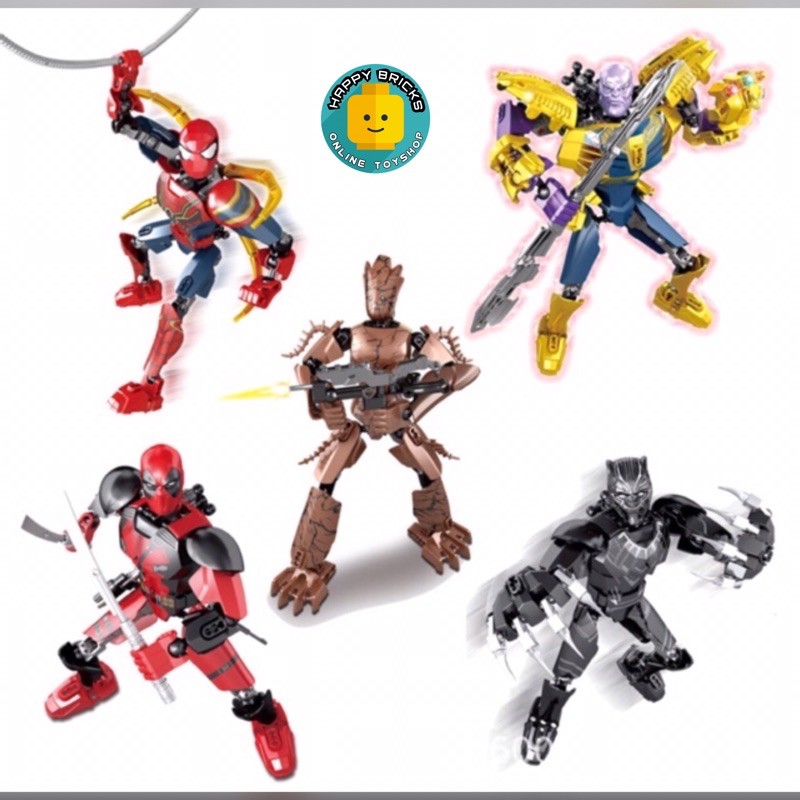 SUPER HERO MARVEL BUILDABLE FIGURES KSZ328 (Brand New) | Shopee Philippines