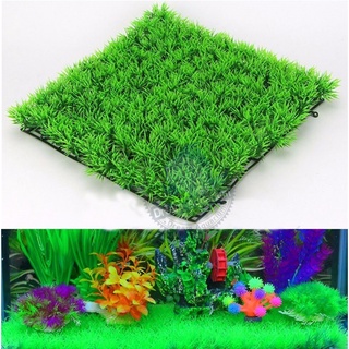 Artificial Water Aquatic Green Grass Plant Lawn Aquarium Fish Tank Landscape 25CM*25CM