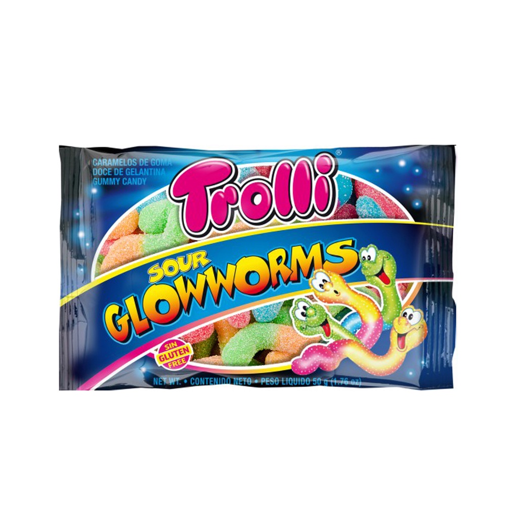 Trolli Gummy Worms Sour Glowworms/Neon Squiggles 45g Shopee Philippines