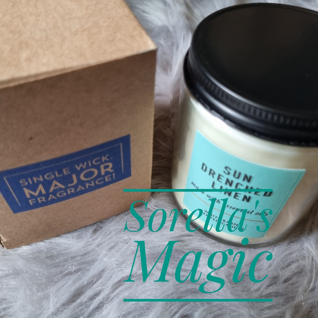 Bath & Body Works 1Wick Candle White Barn Sun Drenched Linen Shopee