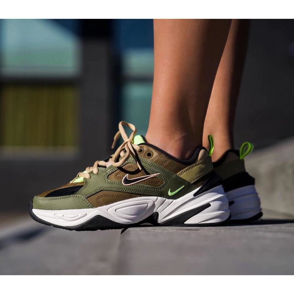 nike m2k tekno olive green