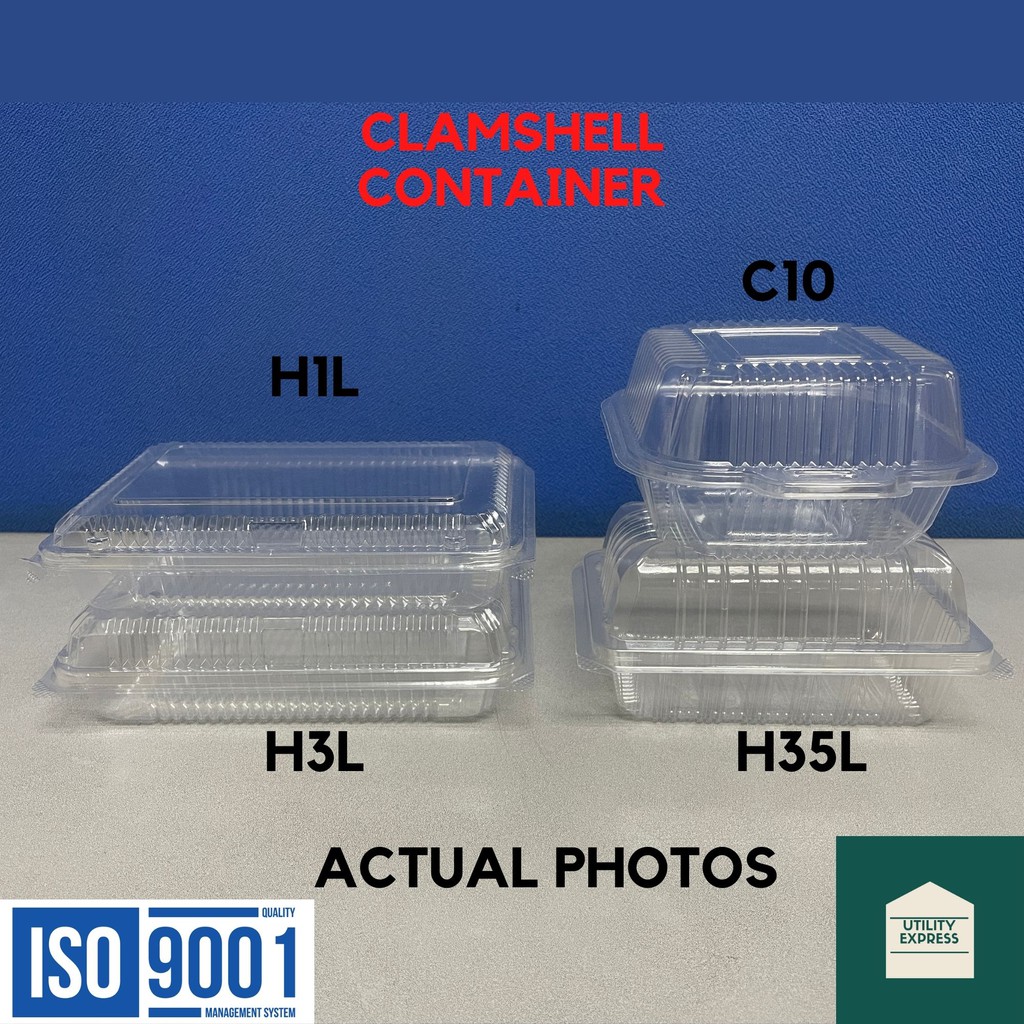 LOWEST PRICE [10 to 30 PCS] Clamshell Plastic Containers / OPS Plastic