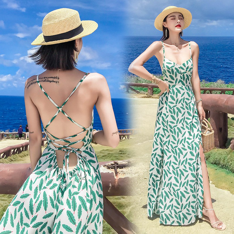 sexy backless maxi dress