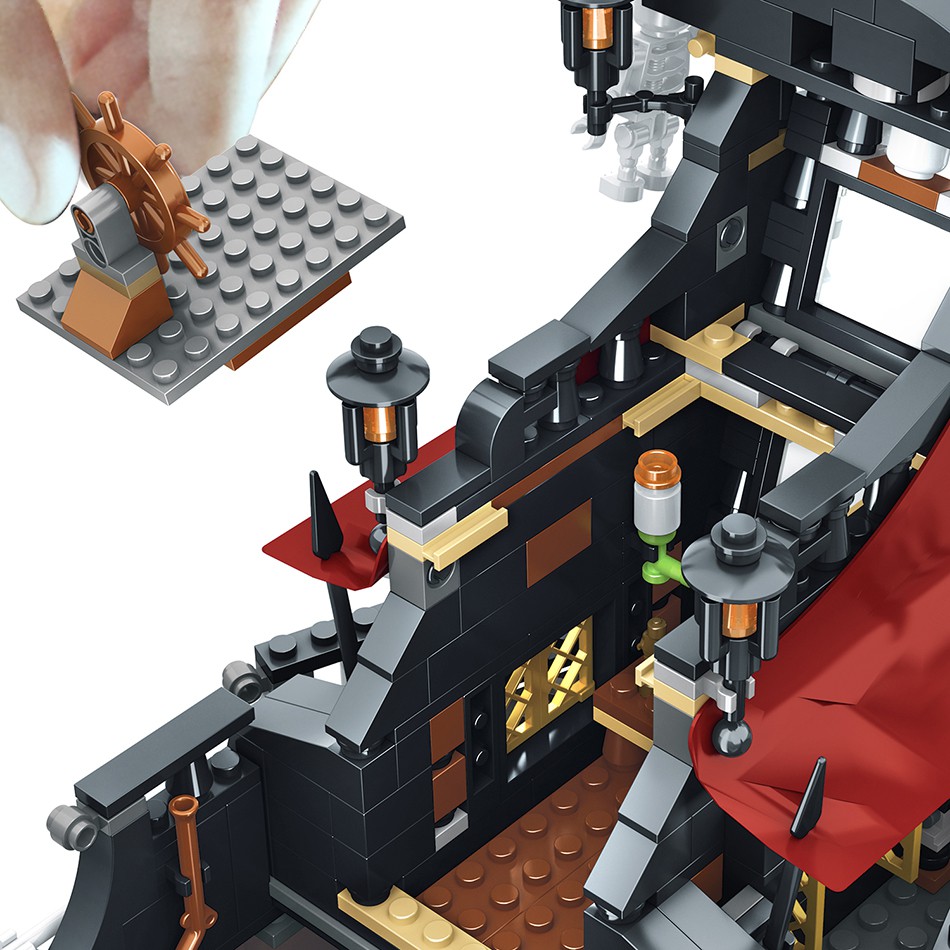 Queen Anne/'s Revenge Building Blocks Pirates of the Caribbean Model Set Children