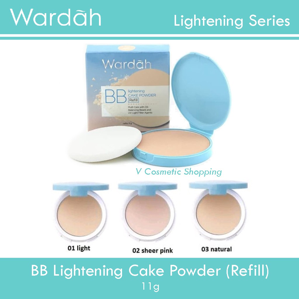 Wardah BB Lightening Cake Powder Refill 11g ALL Variants | 100%