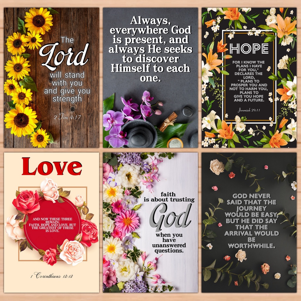 Bible Verse & Quotes Wall Decor Photo Laminated A4 size Shopee