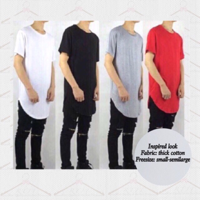 Trending Long Tee T Shirt For Men Shopee Philippines