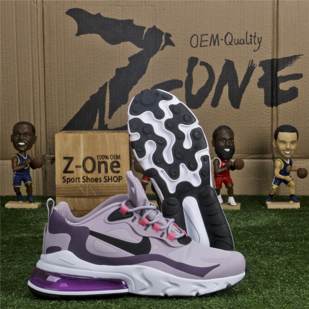 Nike Air Max 270 React Running Shoes For Women Pink Purple Black Shopee Philippines