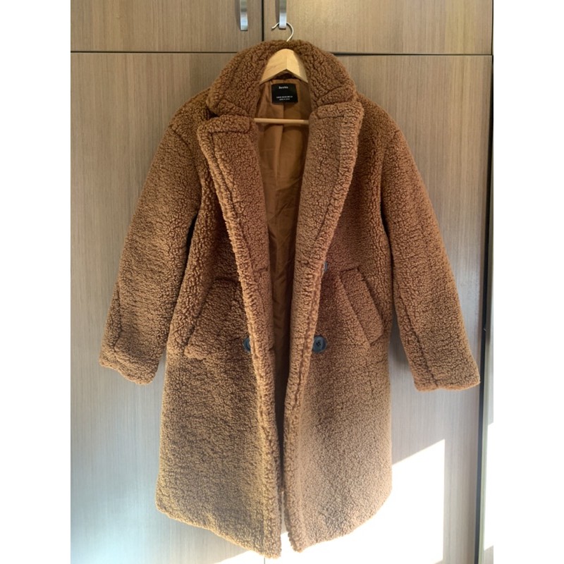 bershka teddy bear coat
