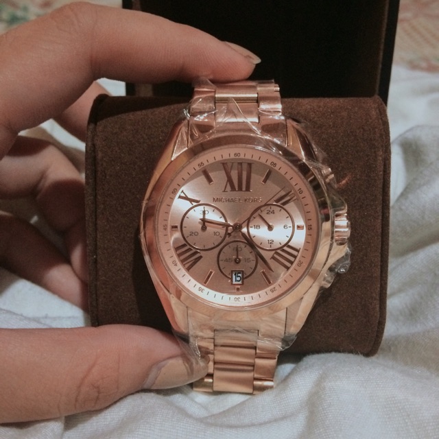 Michael Kors Bradshaw Oversized Rose Gold Watch MK5503 | Shopee Philippines