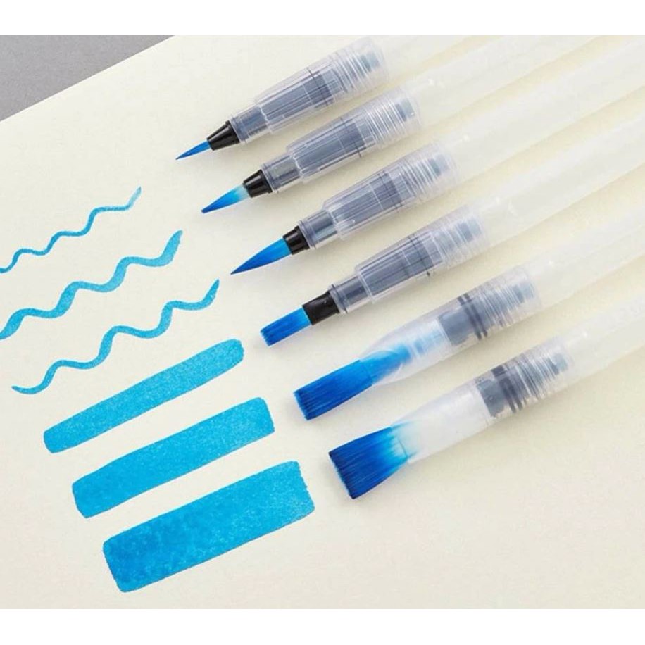 Water Brush Pens Flat and Round Set of 6 185mm Shopee Philippines