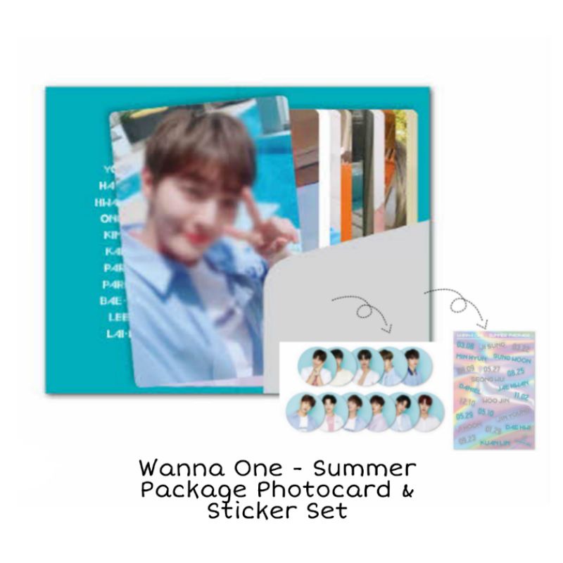 Wanna One Summer Package Photocard  Sticker Set Shopee Philippines