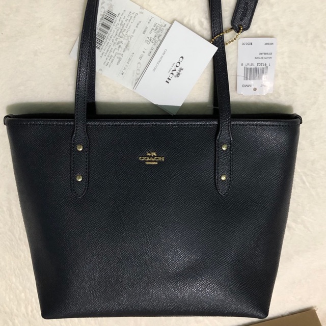 coach city tote black