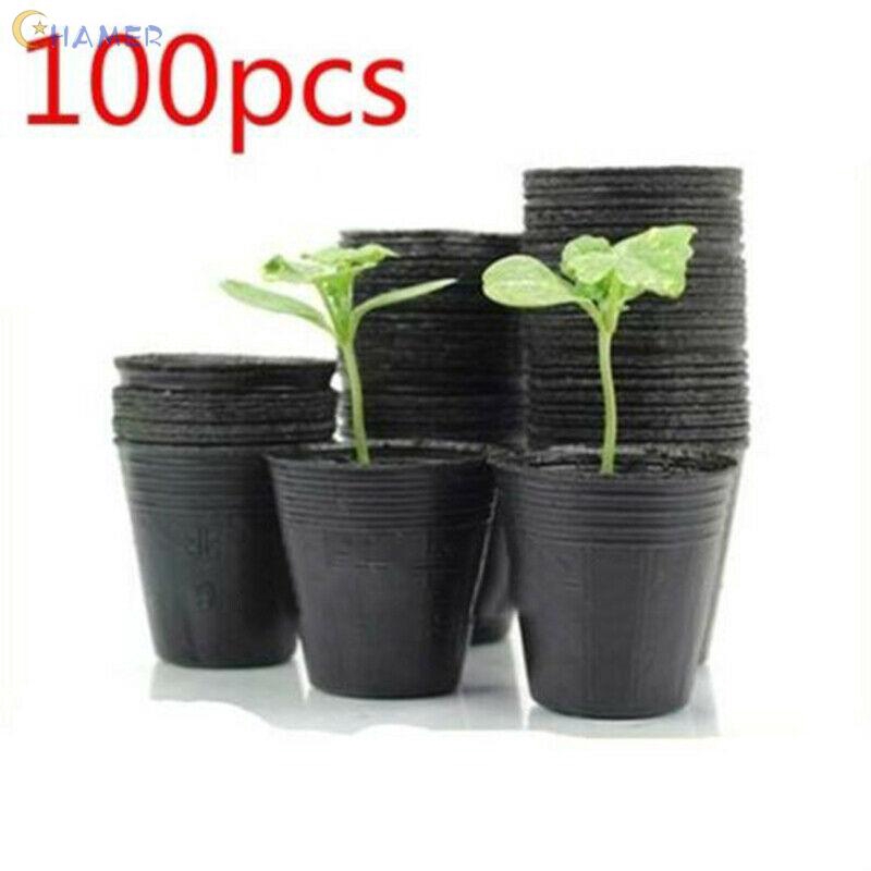 Details about   10pcs Plastic Nursery Pot Seedlings Flower-Plant Container-Garden Seeding 