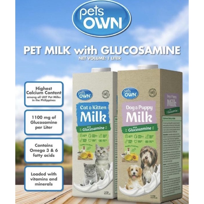 NEW ARRIVAL!! PETS OWN Pet Milk Dog and Puppy with Glucosamine 1 Liter
