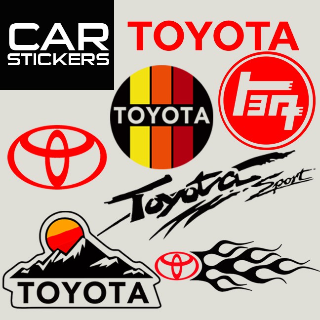TOYOTA PVC VINYL CUT OUT STICKERS Shopee Philippines